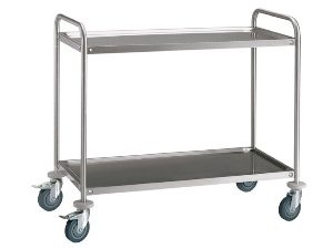 Carrello con 2 ripiani cm.80x50