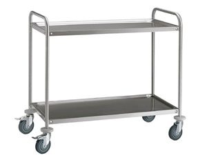 Carrello con 2 ripiani cm.100x50