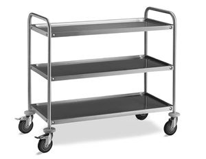 Carrello con 3 ripiani cm.100x50