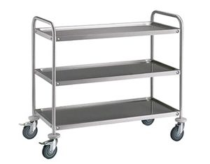 Carrello con 3 ripiani cm.100x60