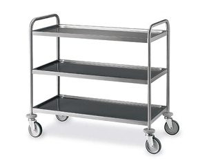 Carrello con 3 ripiani cm.80x50